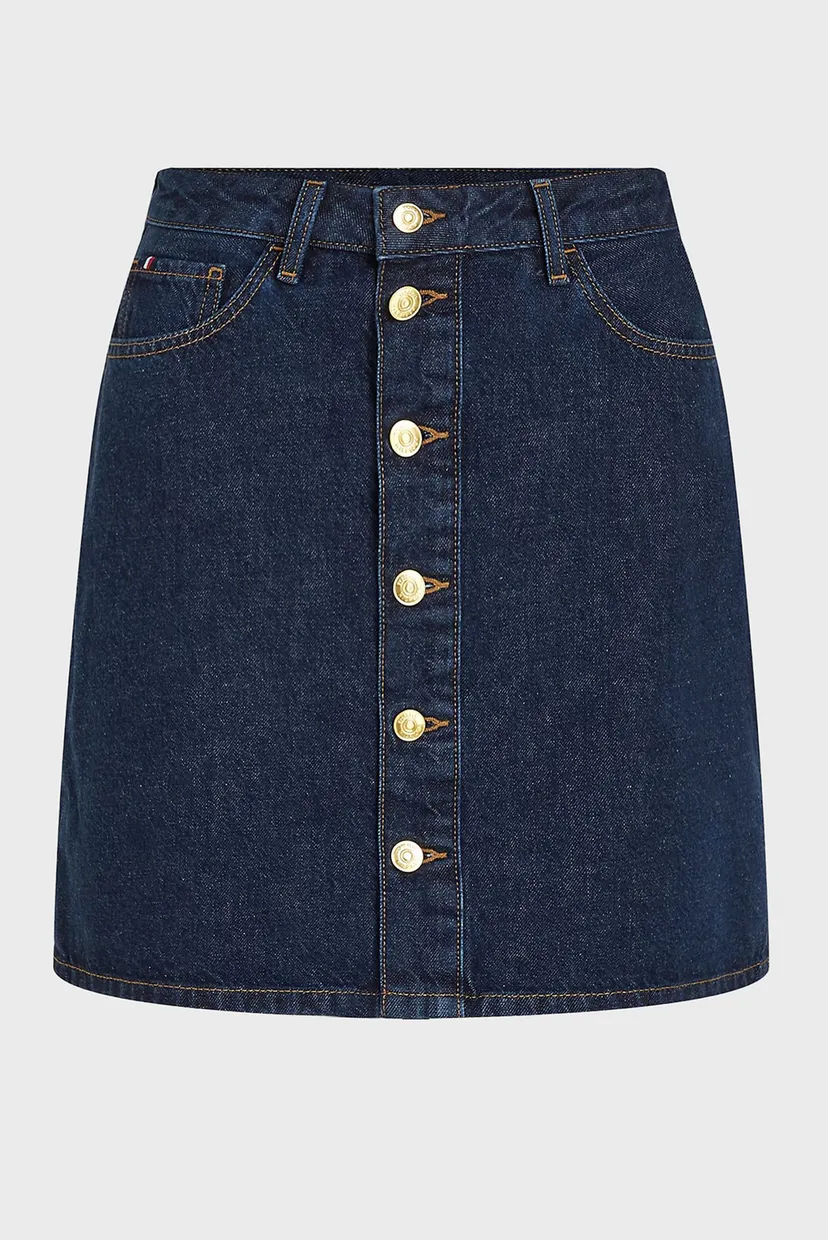 Жіноча темно-синя джинсова спідниця DNM MINI SKIRT HW CLER 5