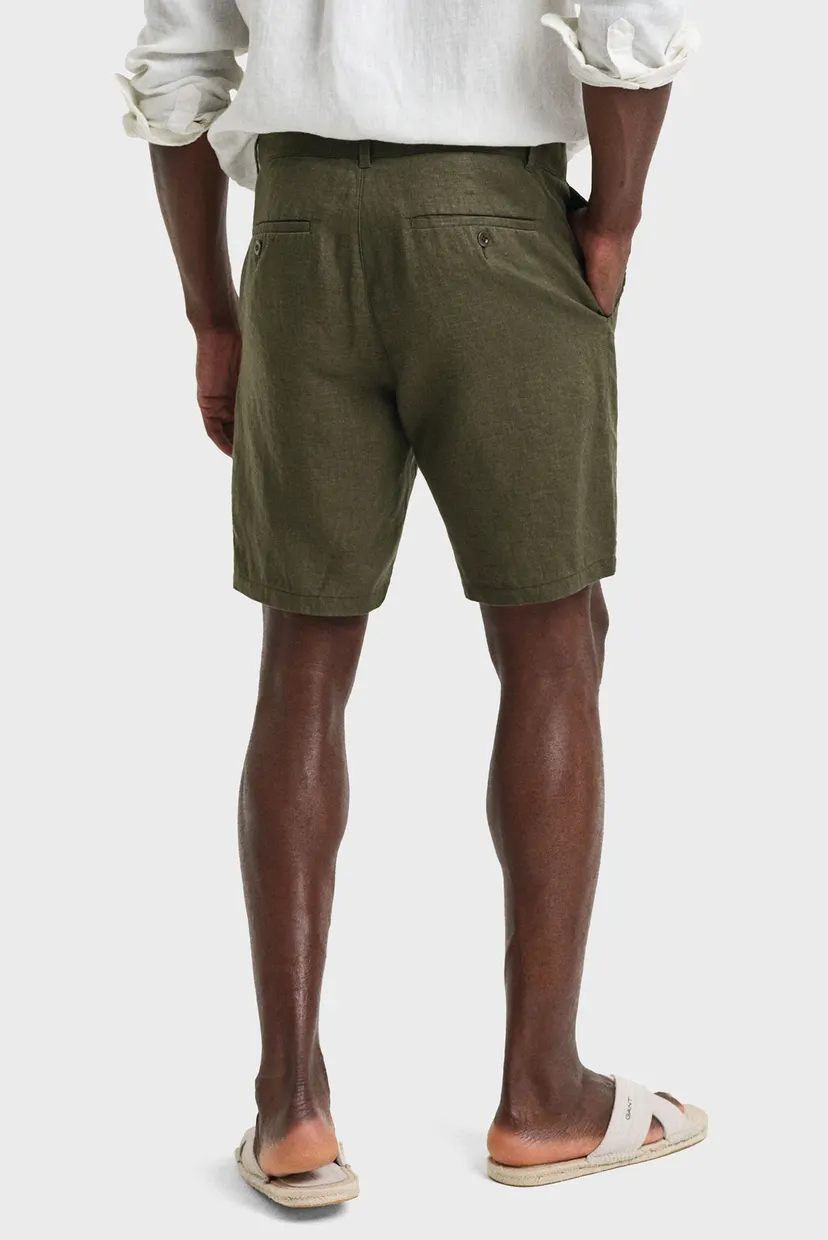 Чоловічі зелені лляні шорти RELAXED LINEN DS SHORTS 4