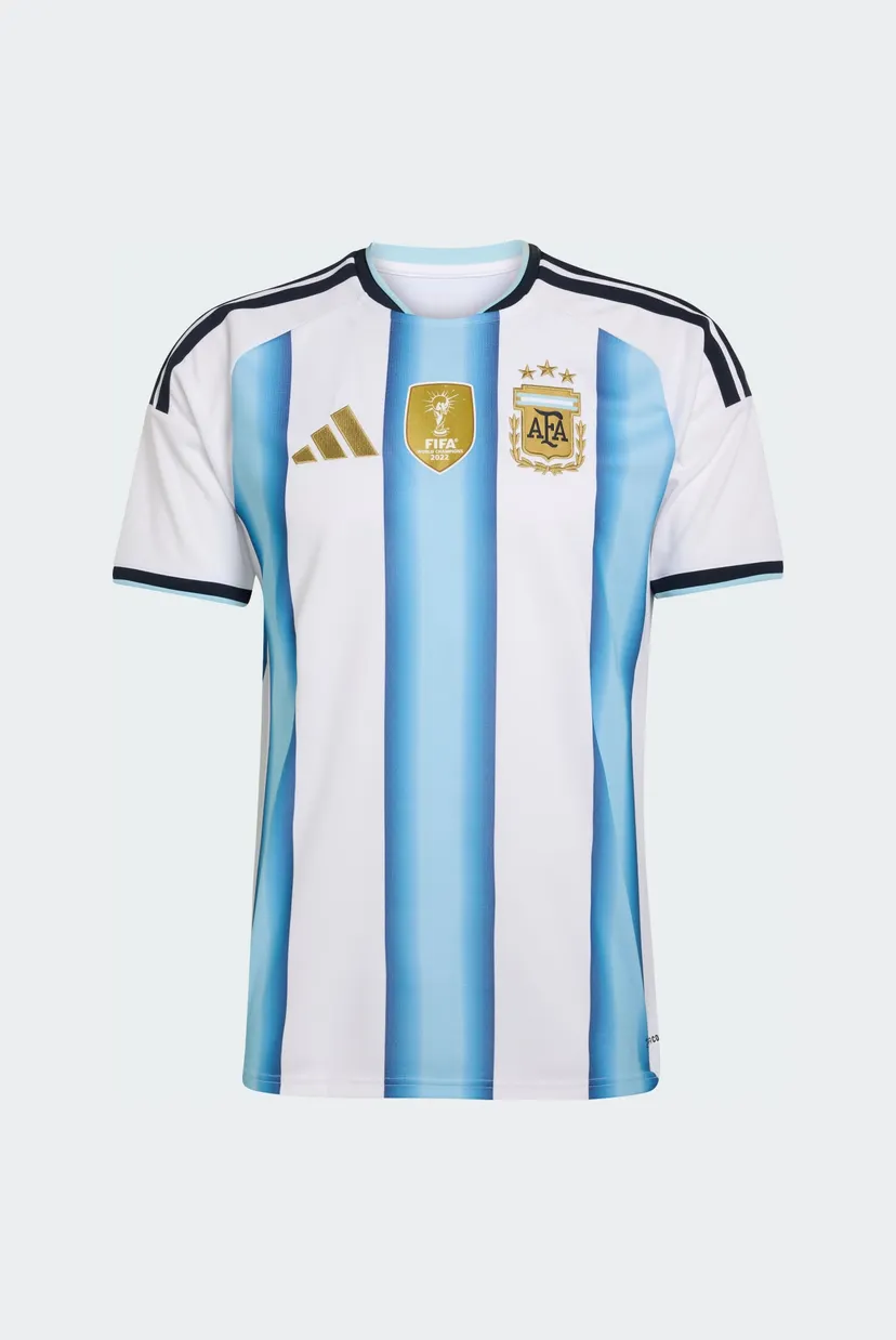 Мужская белая футболка в полоску Argentina 26 Home Replica 6