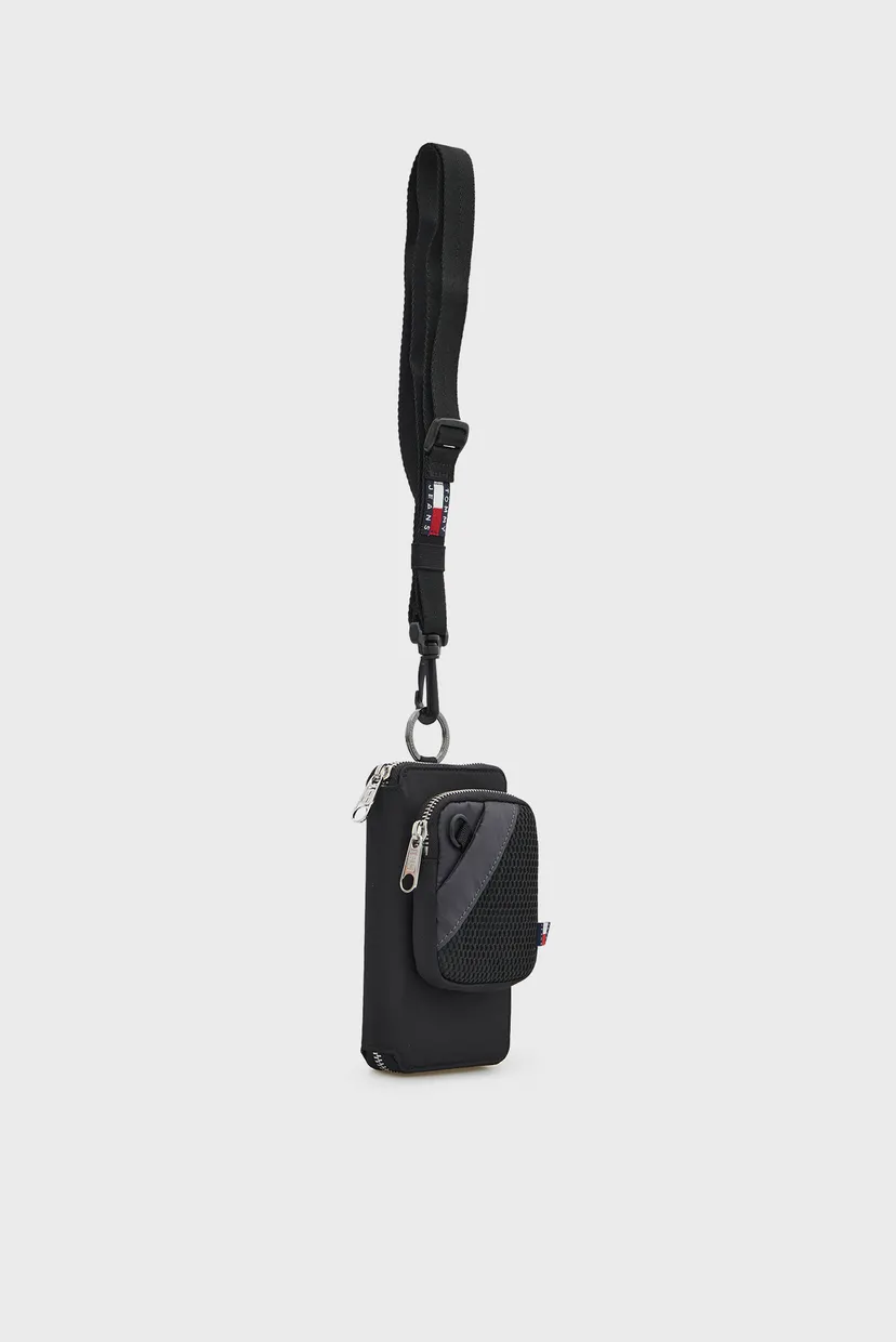 Чоловічий чорний гаманець FUNCTIONAL LANYARD 3