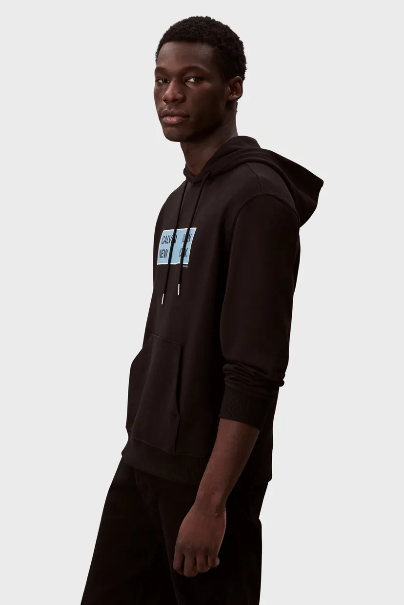 Мужское черное худи CKNY BOX GRAPHIC 3