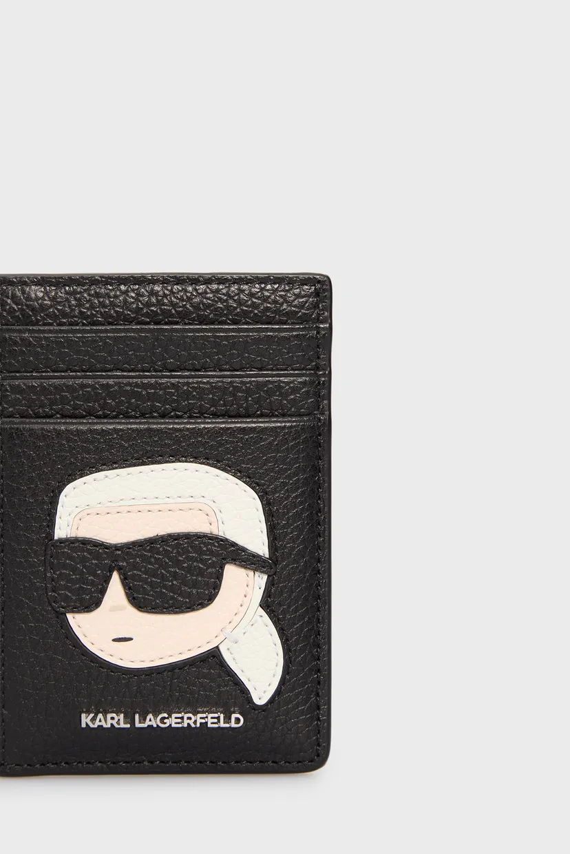 Женский черный кожаный кардхолдер IKONIK 2.0 LEATHER NS CH 5