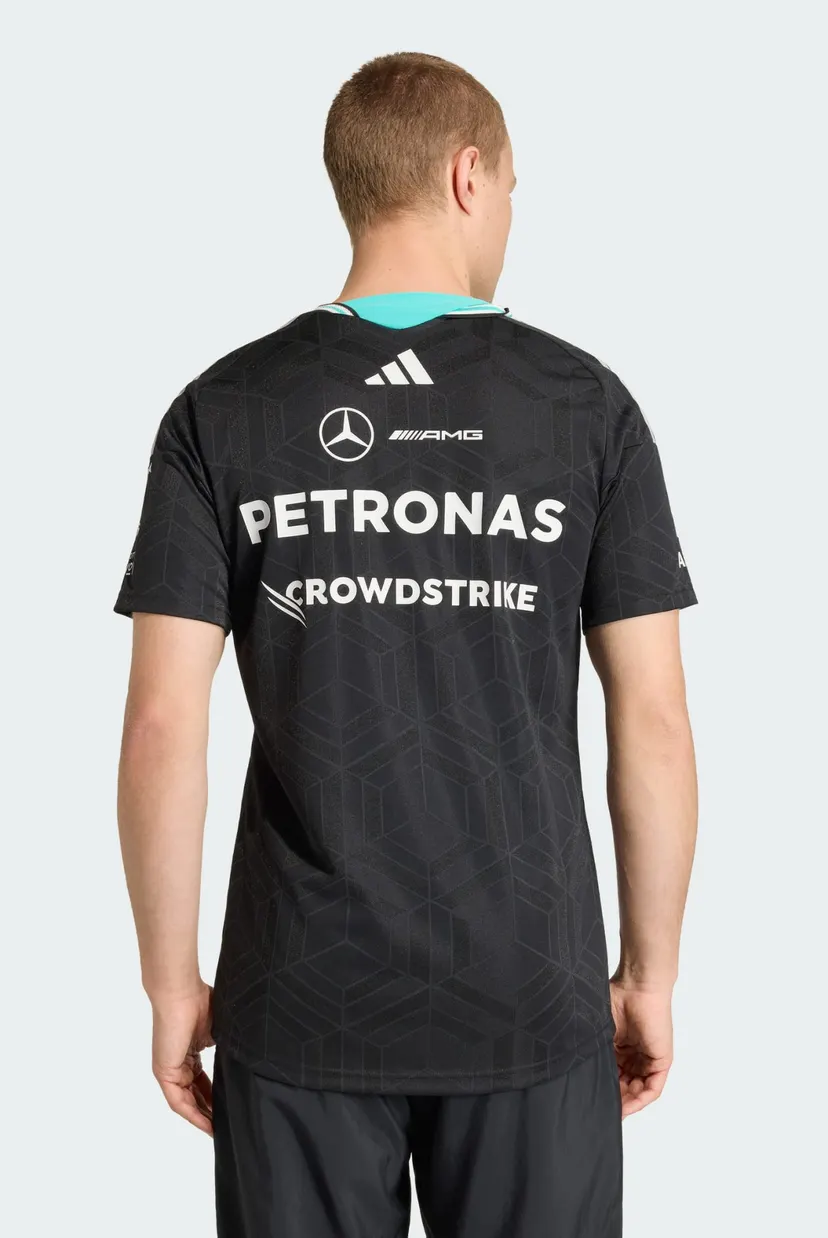 Чоловіча чорна футболка MERCEDES - AMG PETRONAS FORMULA 1 TEAM DRIVER AUTHENTIC 3
