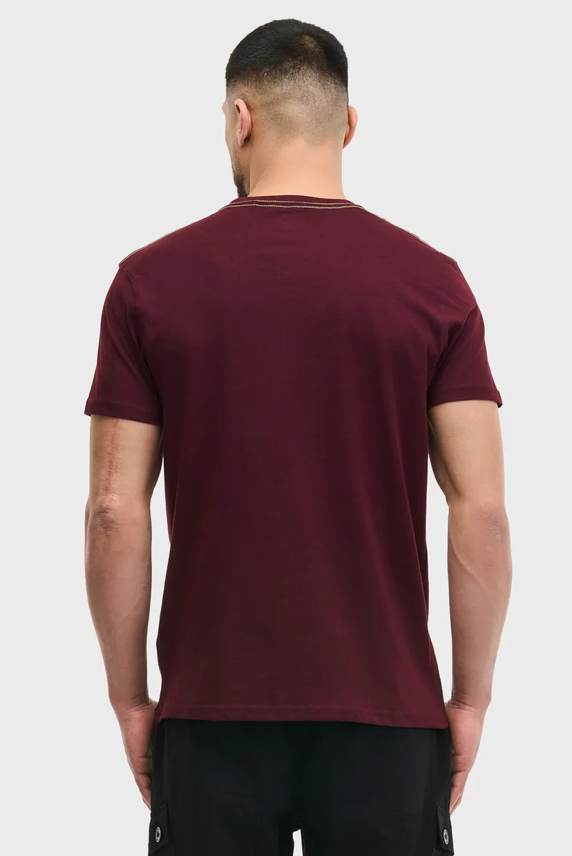 Мужская бордовая футболка TWO TONE 3