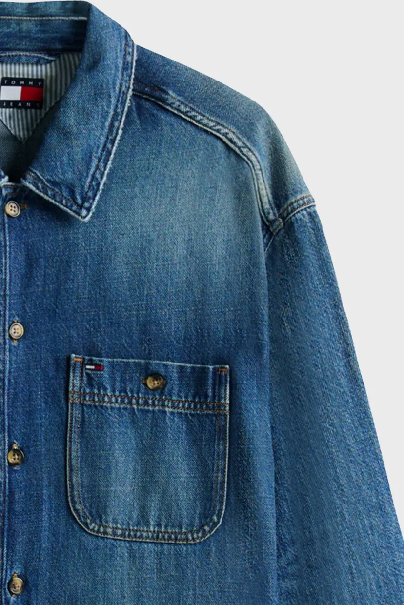 Чоловіча синя джинсова сорочка DENIM 6
