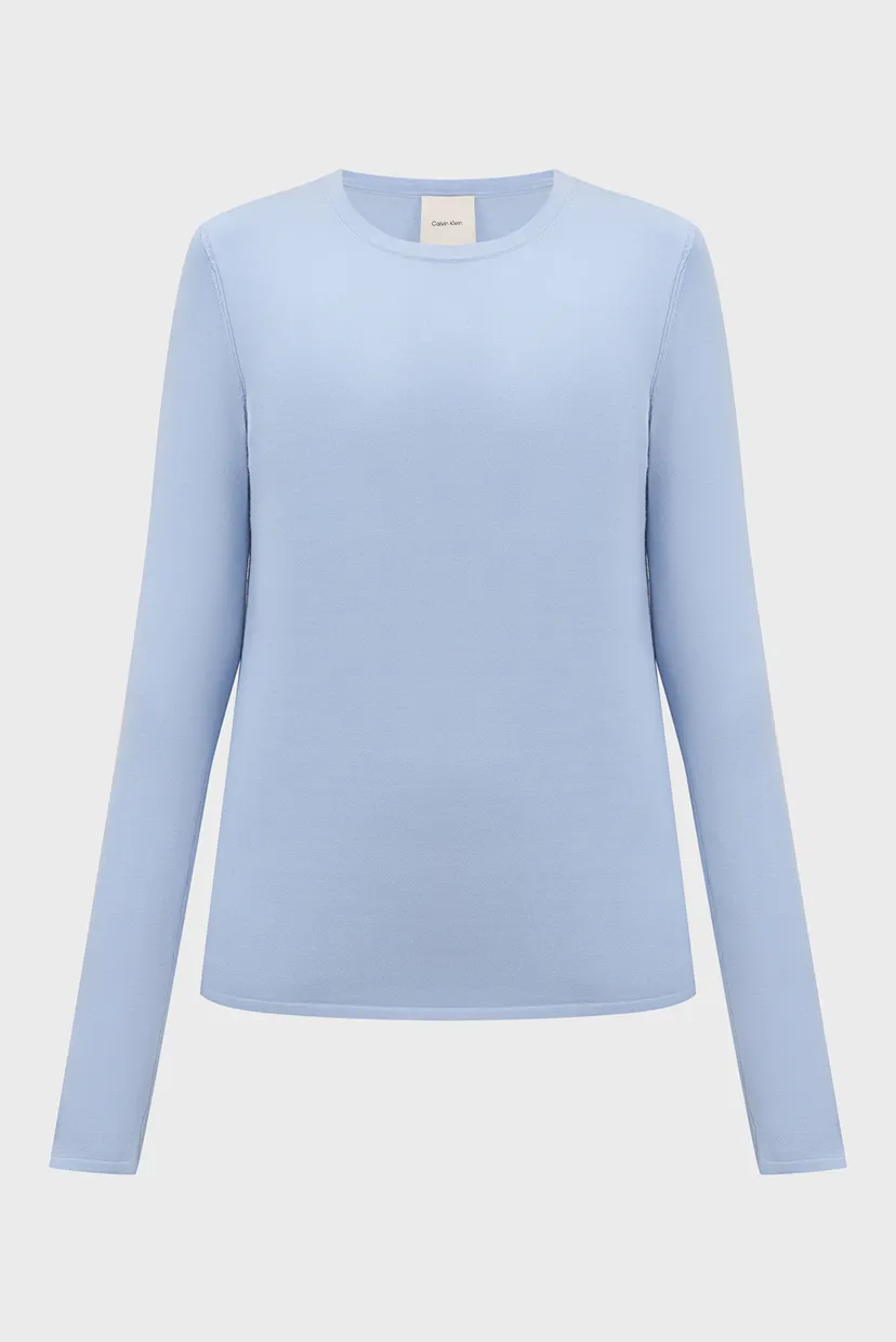 Женский голубой джемпер COMFORT KNIT C-NK SLIM SWEATER 6