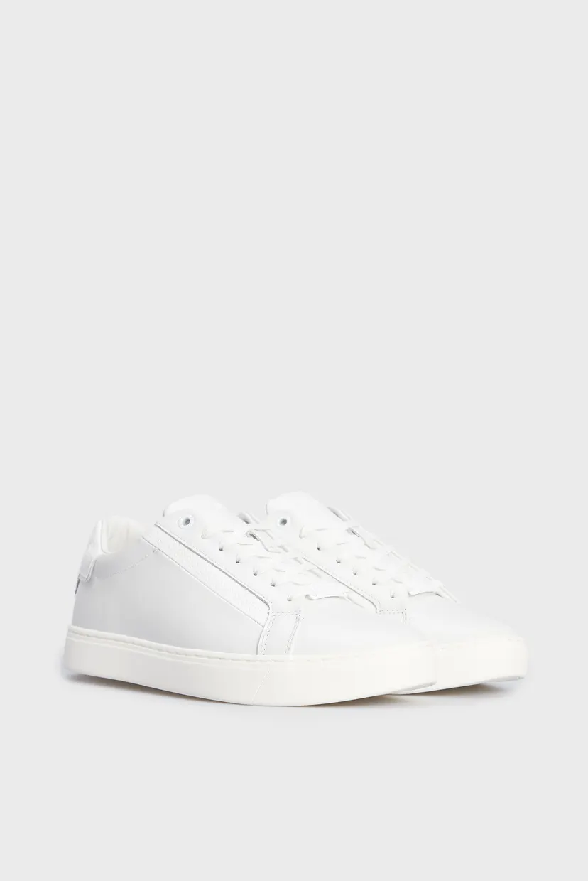 Женские белые кожаные сникерcы CLEAN CUP LACE UP-NANO MONO MIX 3