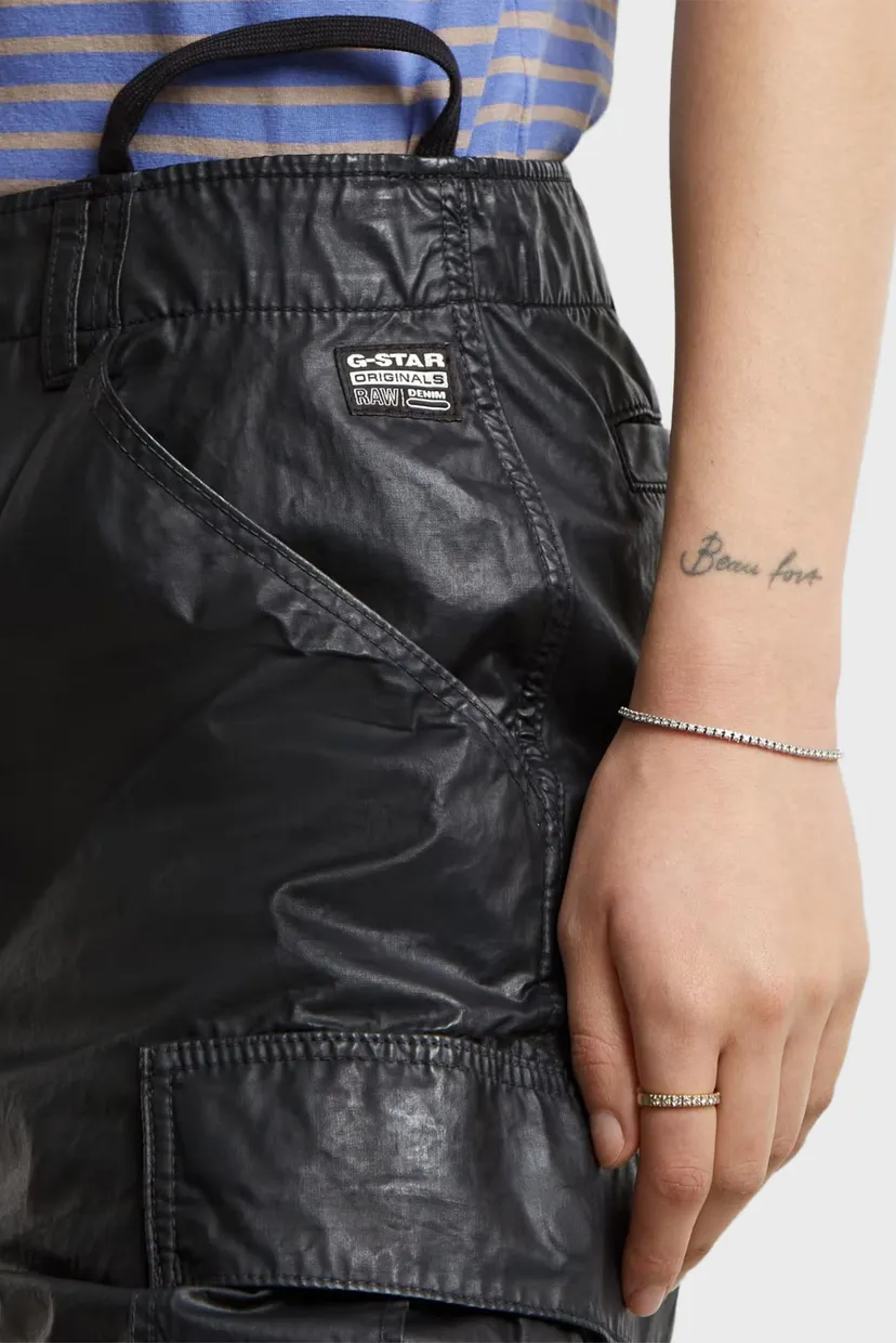 Жіночі чорні карго Cropped Drawcord 4