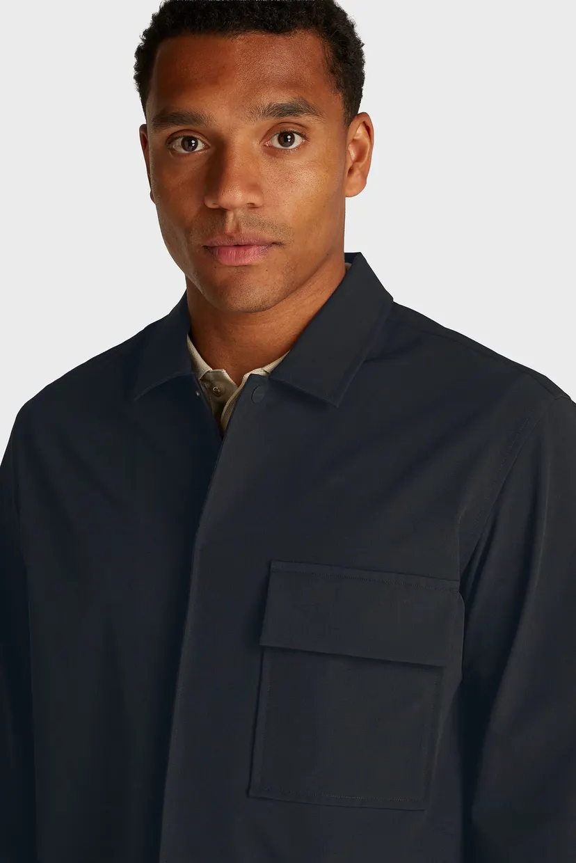 Мужская черная рубашка 4-WAY STRETCH NYLON OVERSHIRT 4