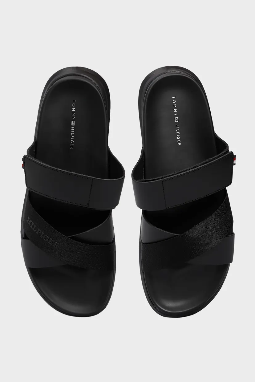 Мужские черные слайдеры D DENSITY HILFIGER MIX SANDAL 4