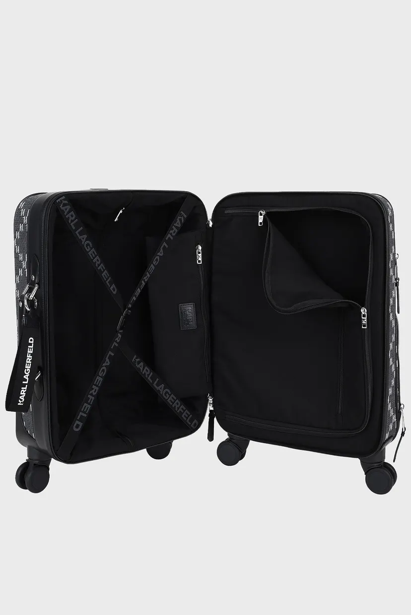 Мужской темно-серый чемодан с узором 56 см MONOGRAM JKRD 2.0 TROLLEY 5