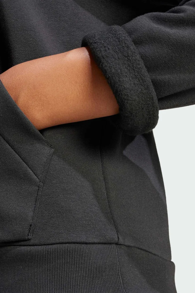 Женское черное худи Essentials Small Logo Feel Cozy 5