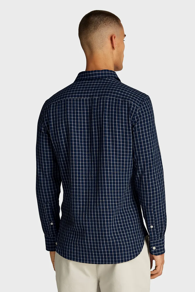 Чоловіча синя картата сорочка TEXTURED GRID CHECK RF SHIRT 3