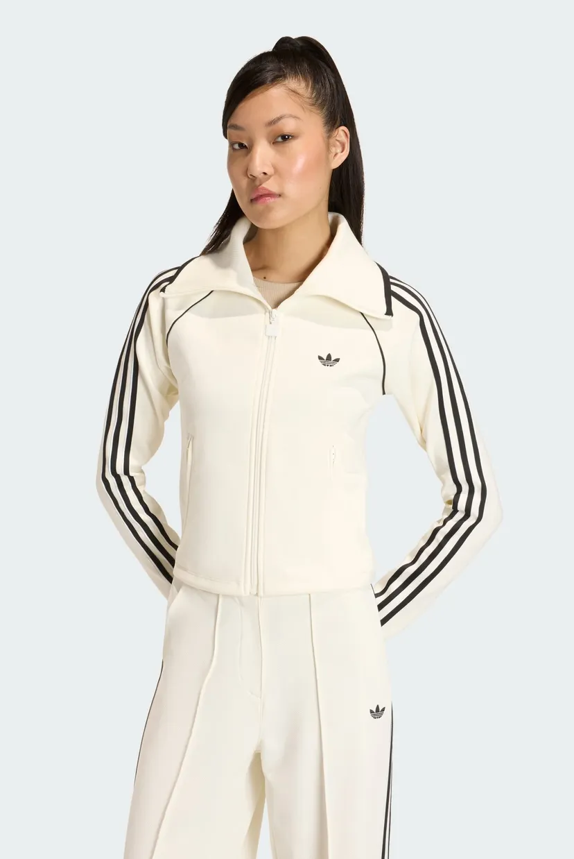 Женская белая спортивная кофта SLIM FITTED FIREBIRD adidas KD2965