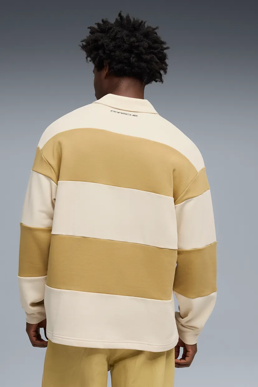 Чоловіче бежеве поло у смужку Porsche Legacy Polo Sweater Men 3