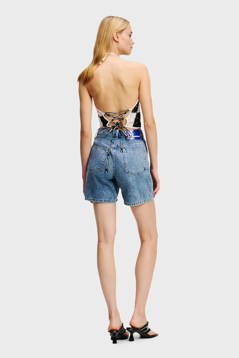 Женские голубые джинсовые шорты HR DENIM 4