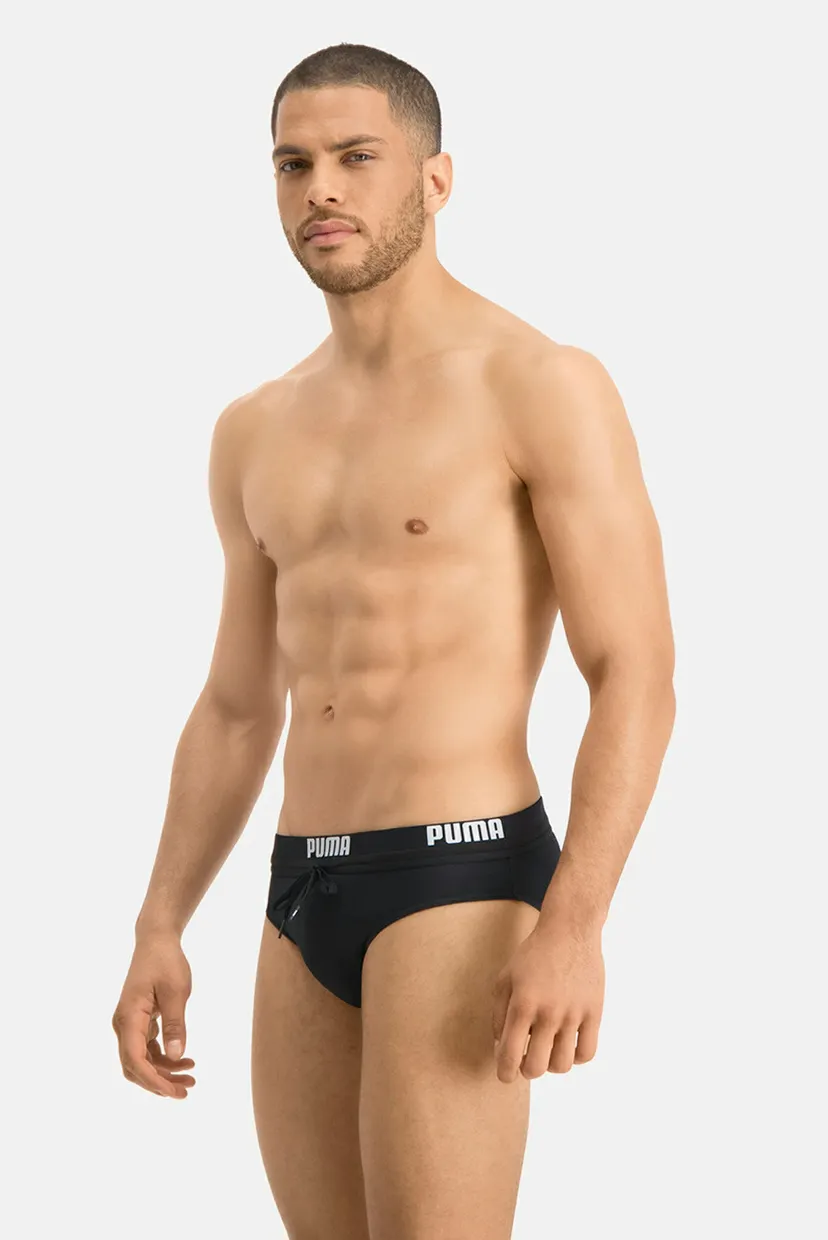 Мужские черные плавки PUMA Swim Men Logo Swim Brief 3