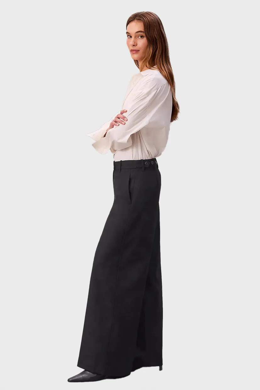 Женские черные шерстяные брюки Wool Gaberdine 3