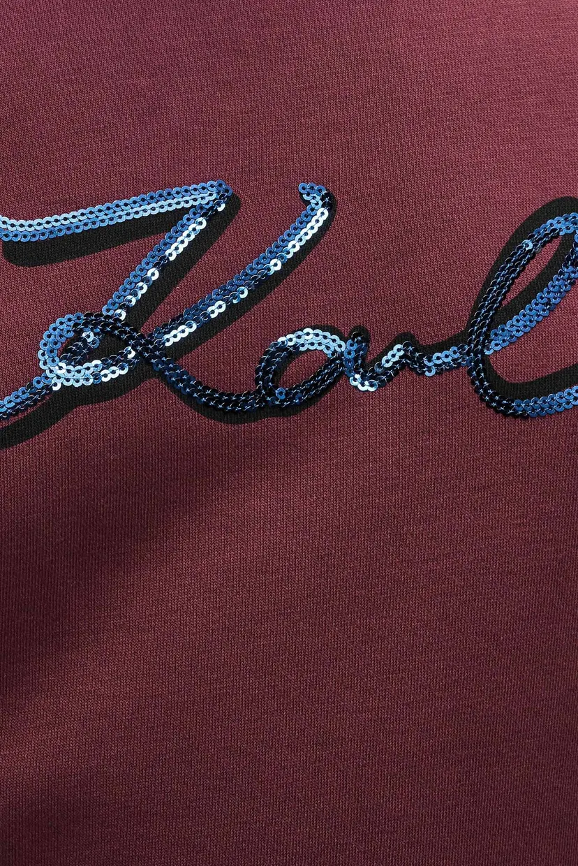 Женский бордовый свитшот signature 4