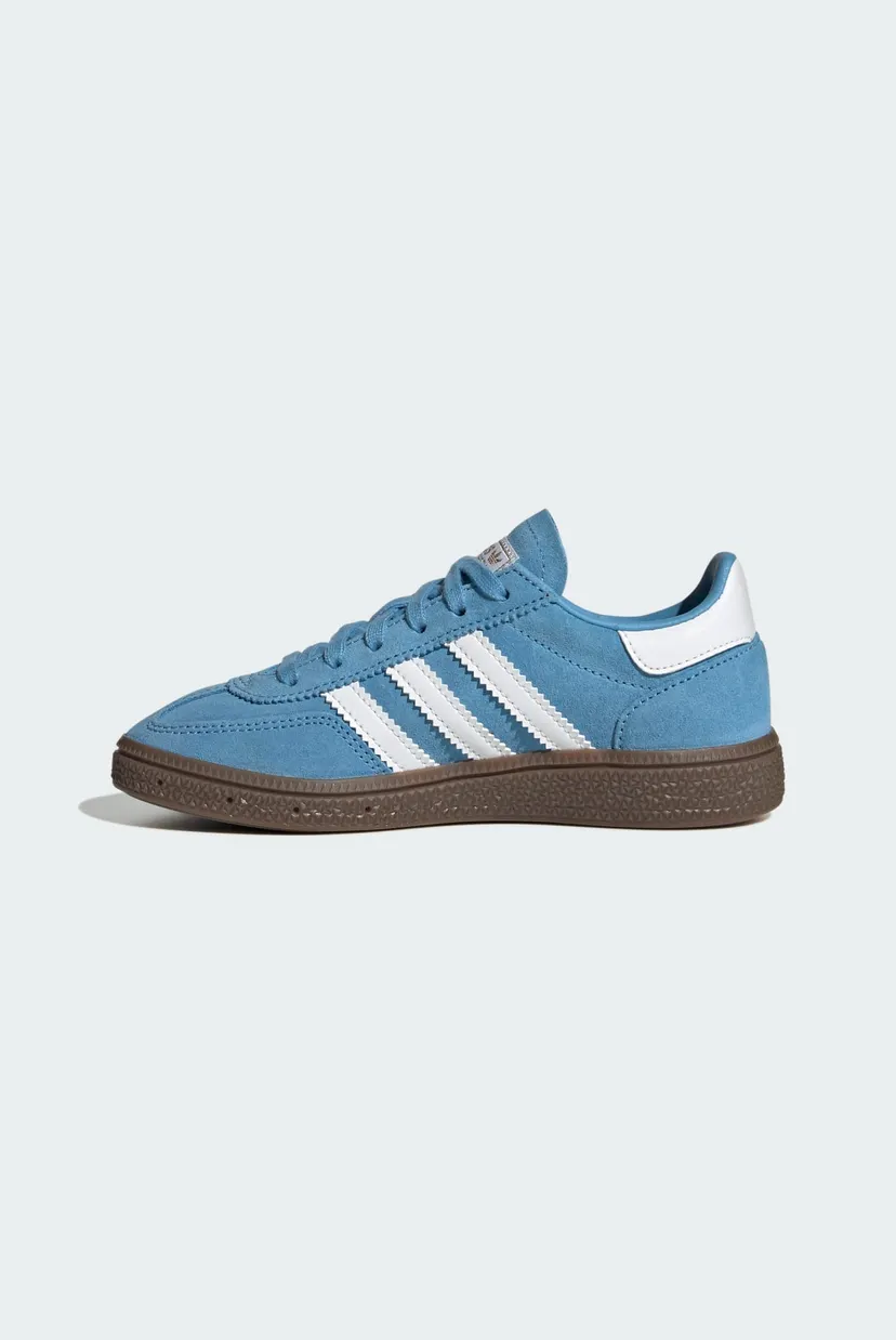 Детские голубые замшевые сникерсы Handball Spezial Kids 6