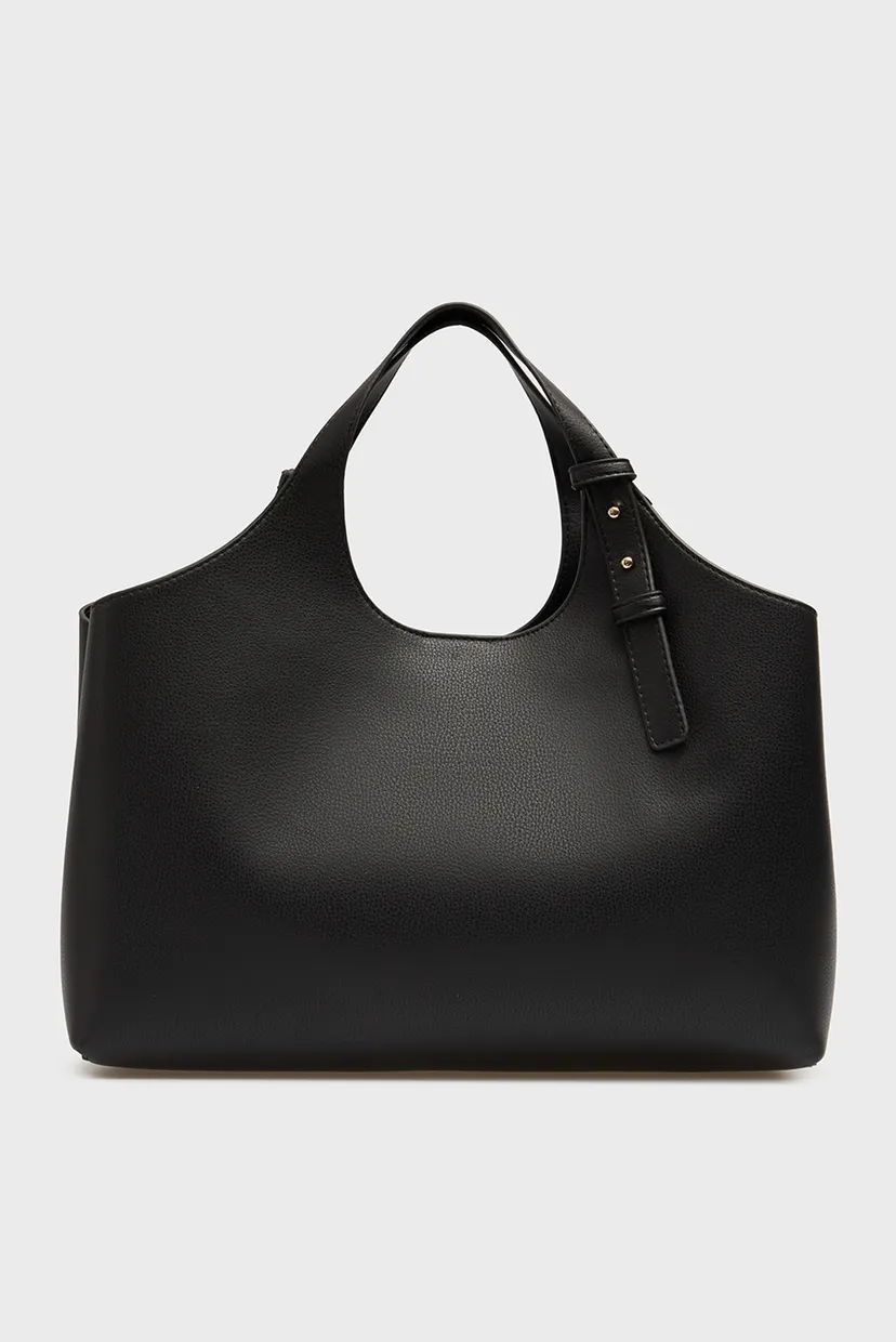Женская черная сумка LOGO SATCHEL 4