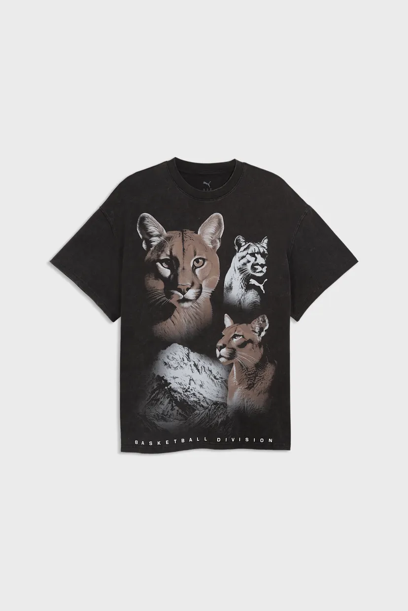 Мужская черная футболка Dylan Wildcat Oversized Tee Men 4