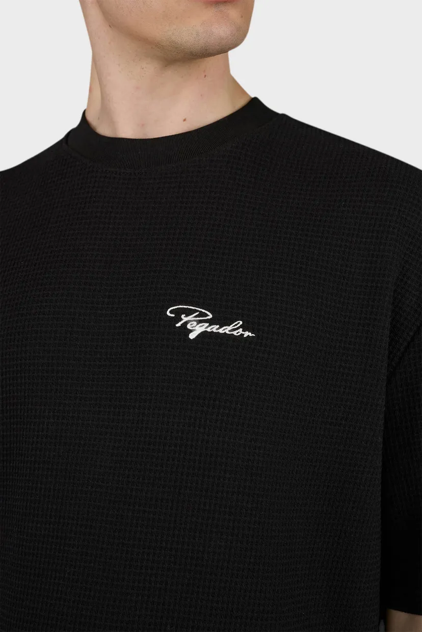 Чоловіча чорна футболка Signar Oversized Waffle Tee 5