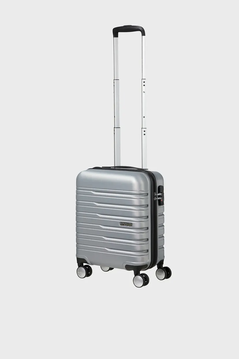 Сіра валіза 45 см FLASHLINE SKY SILVER 6