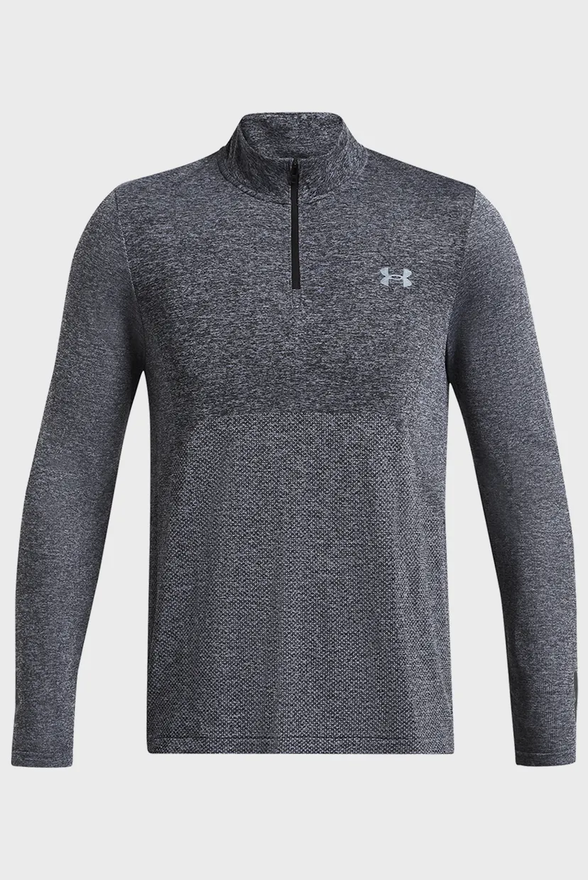 Чоловіча темно-сіра спортивна кофта UA SEAMLESS STRIDE 1/4 ZIP 4