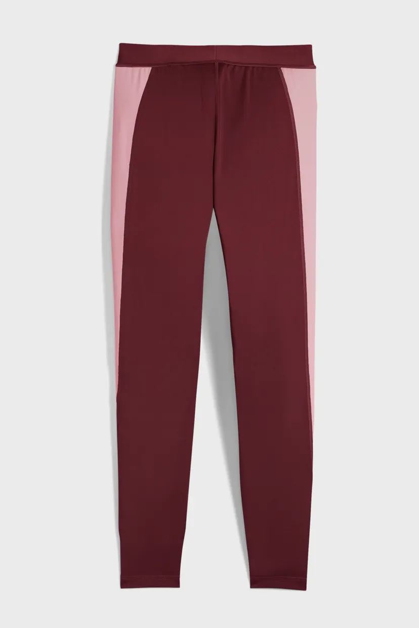 Женские бордовые тайтсы PUMA STRONG High-Waisted 7/8 Colour Block Tights Women 5