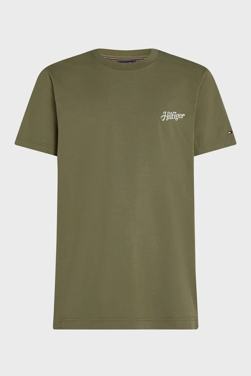 Чоловіча оливкова футболка HILFIGER SUMMER PHOTO TEE 6
