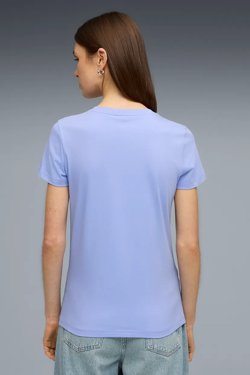 Женская сиреневая футболка Essentials Script Tee Women 3