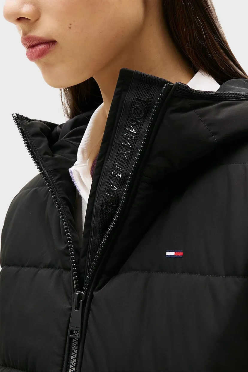 Женская черная куртка SLIM LW HOODED PADDED 4