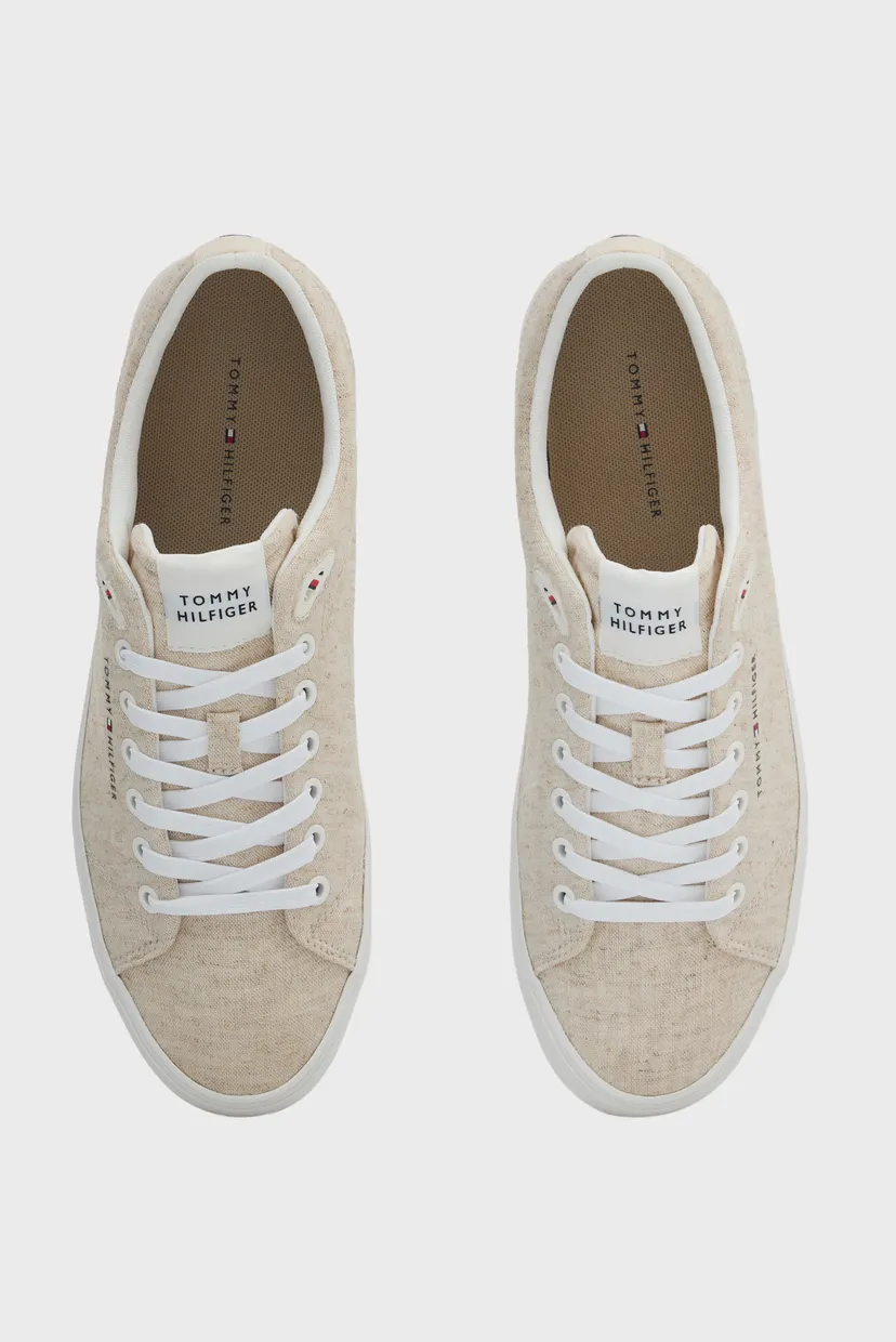 Мужские бежевые льняные сникерсы VULC CORE LOW CHAMBRAY 4