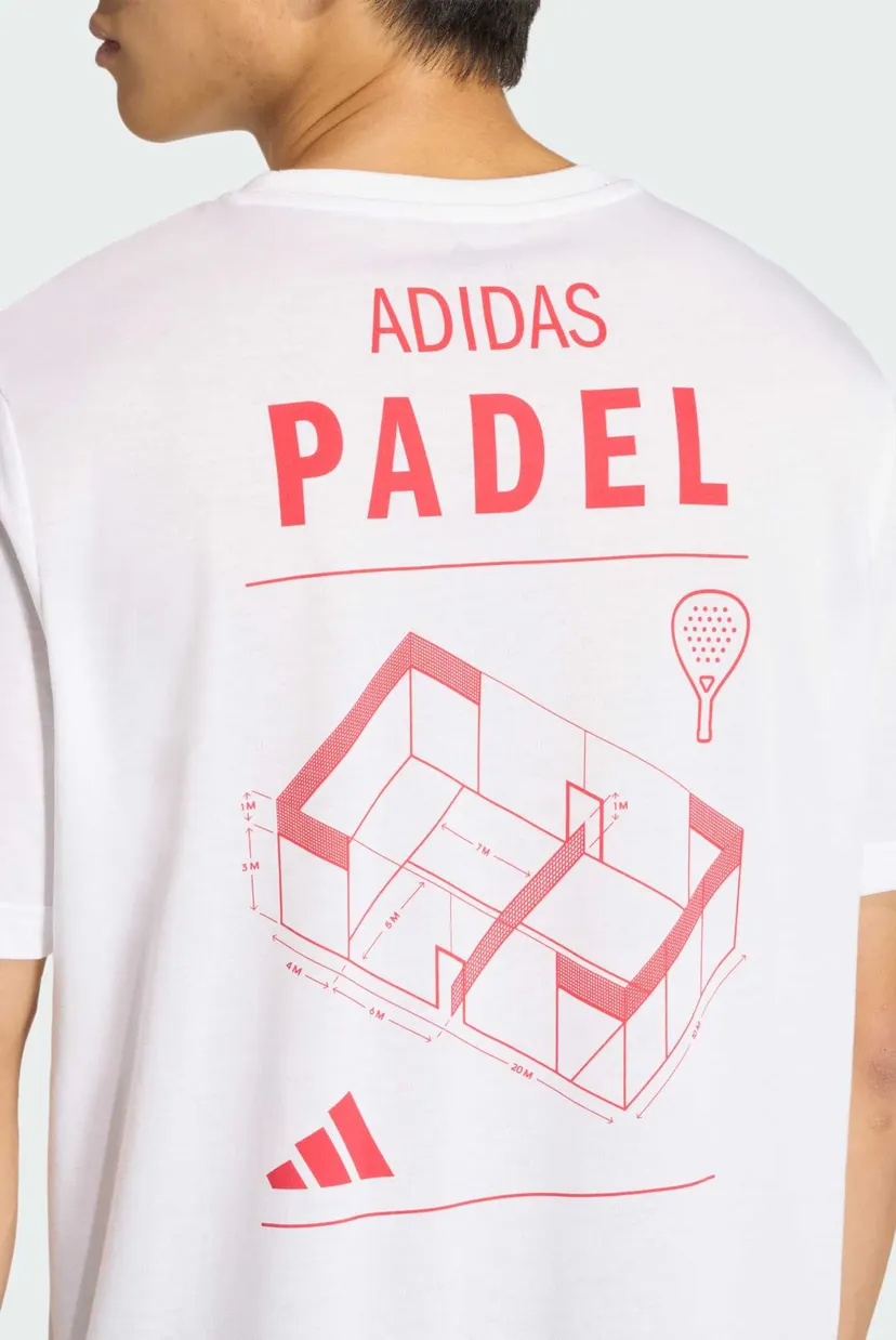 Чоловіча біла футболка Padel Category Graphic 5