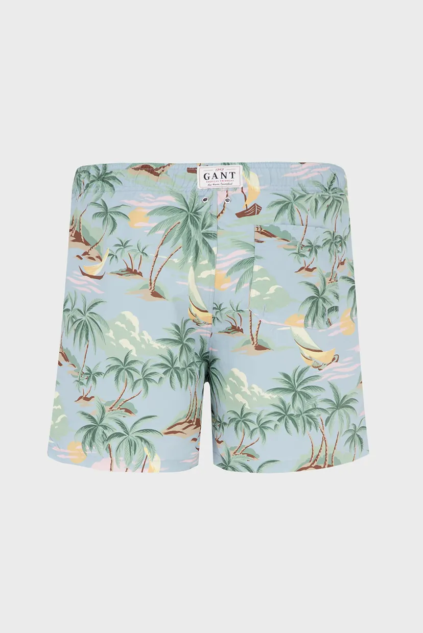Чоловічі м'ятні плавальні шорти з візерунком HAWAII PRINT SWIM SHORTS 7
