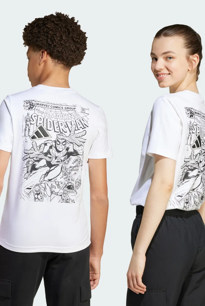 Детская белая футболка adidas Marvel Spider-Man Graphics Kids 4