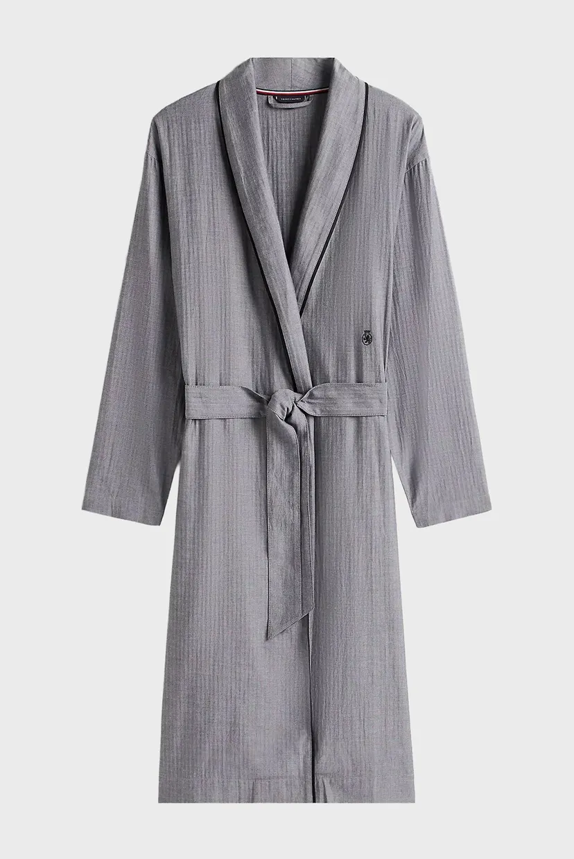 Мужской серый халат HERRINGBONE 5