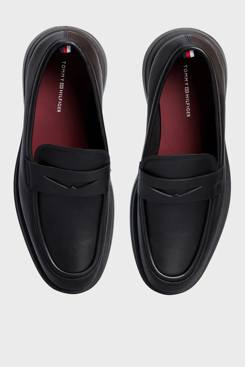 Чоловічі чорні шкіряні лофери LIGHT HILFIGER LEATHER 4