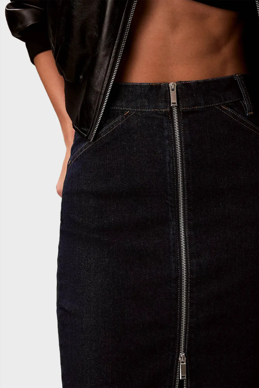 Женская темно-синяя джинсовая юбка DENIM ZIP FRONT SKIRT CK CLASSIC 5