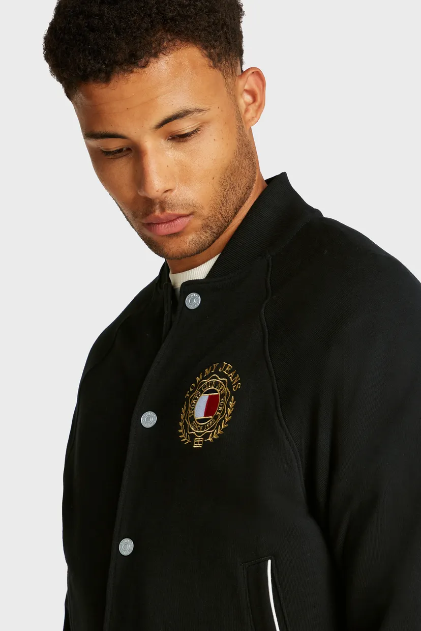 Чоловічий чорний бомбер TJM RLX CREST BOMBER EXT 4