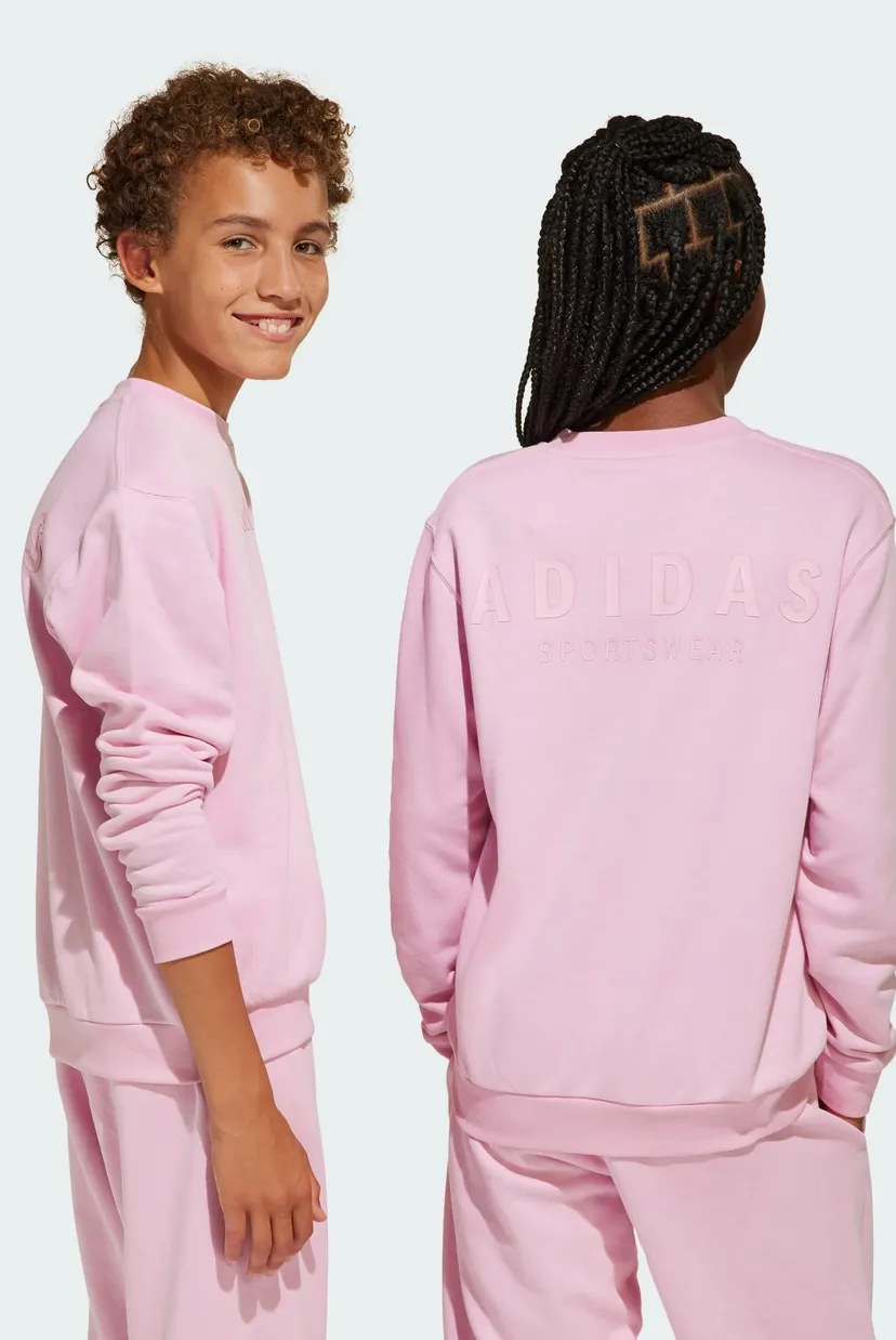 Детский розовый свитшот All SZN Graphic Crew Kids 3