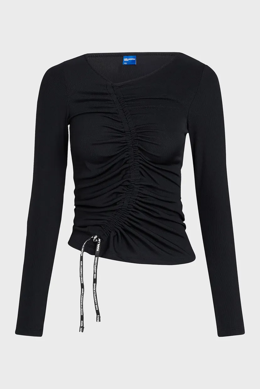 Женский черный топ ruched 5