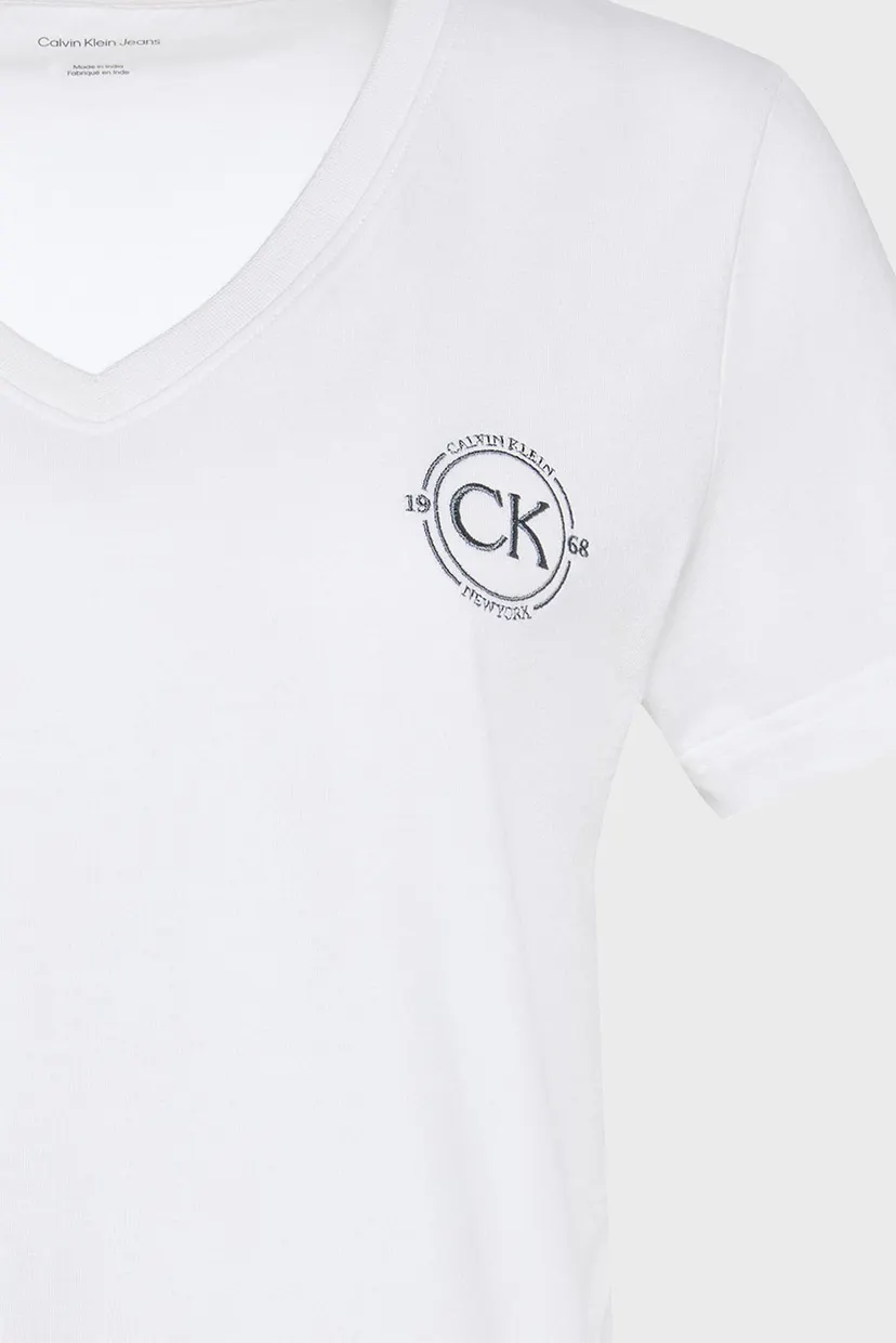 Жіноча біла футболка VNECK GRAPHIC 5