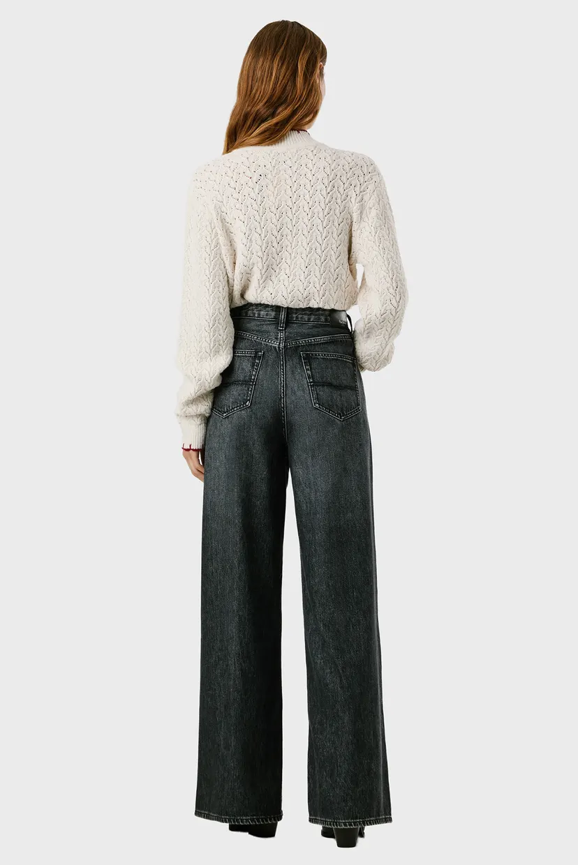 Женские черные джинсы WIDE LEG 3