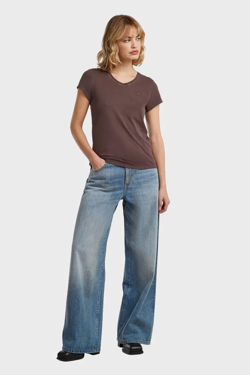 Жіноча коричнева футболка Overdyed 5