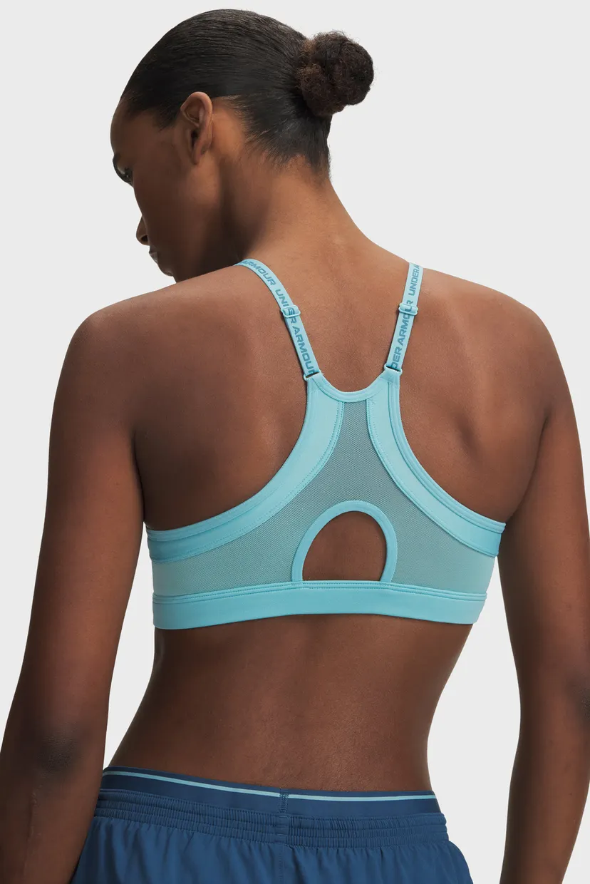Женский голубой топ UA Infinity Low 2.0 Bra-BLU 3