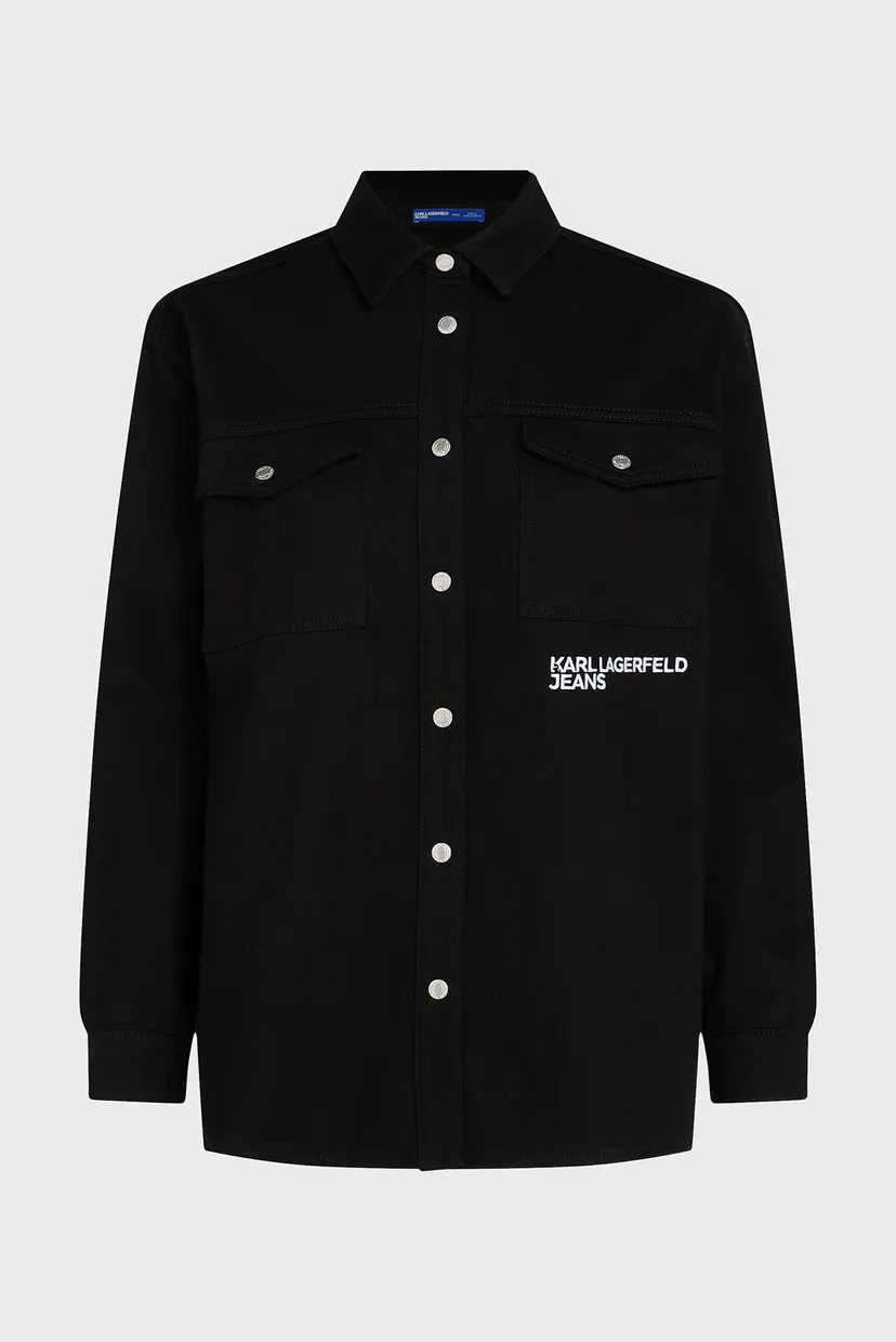 Жіноча чорна сорочка klj overshirt 5