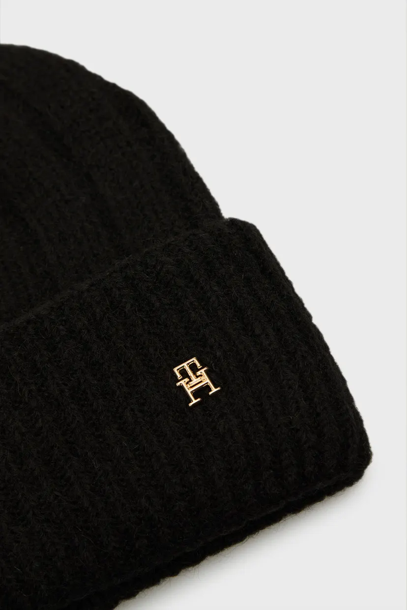 Жіноча чорна шапка TH TIMELESS BEANIE 4