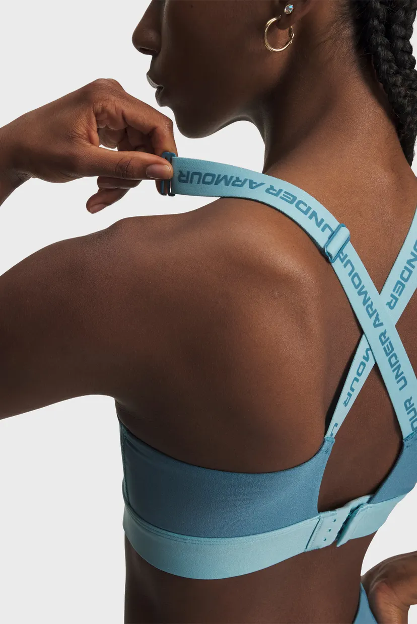 Женский голубой топ UA Infinity High 2.0 Bra 6